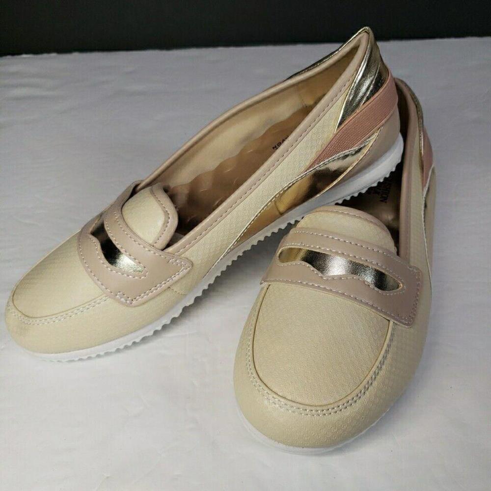 Avon Venus Cushion Walk Metallic Loafer Womens 7 Shoes New‎